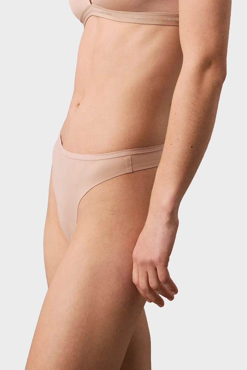 Жіночі бежеві трусики THONG 5