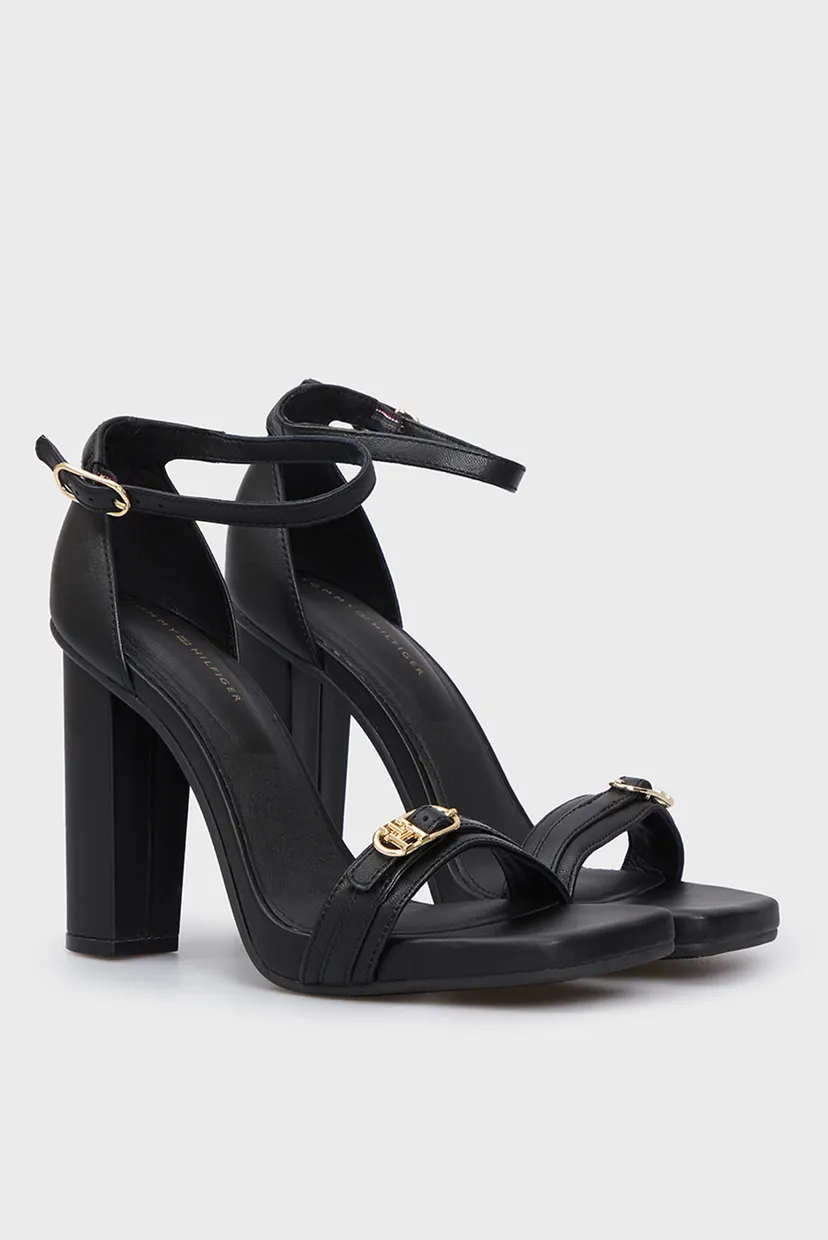 Жіночі чорні шкіряні босоніжки HIGH HEEL SANDAL LEATHER 3