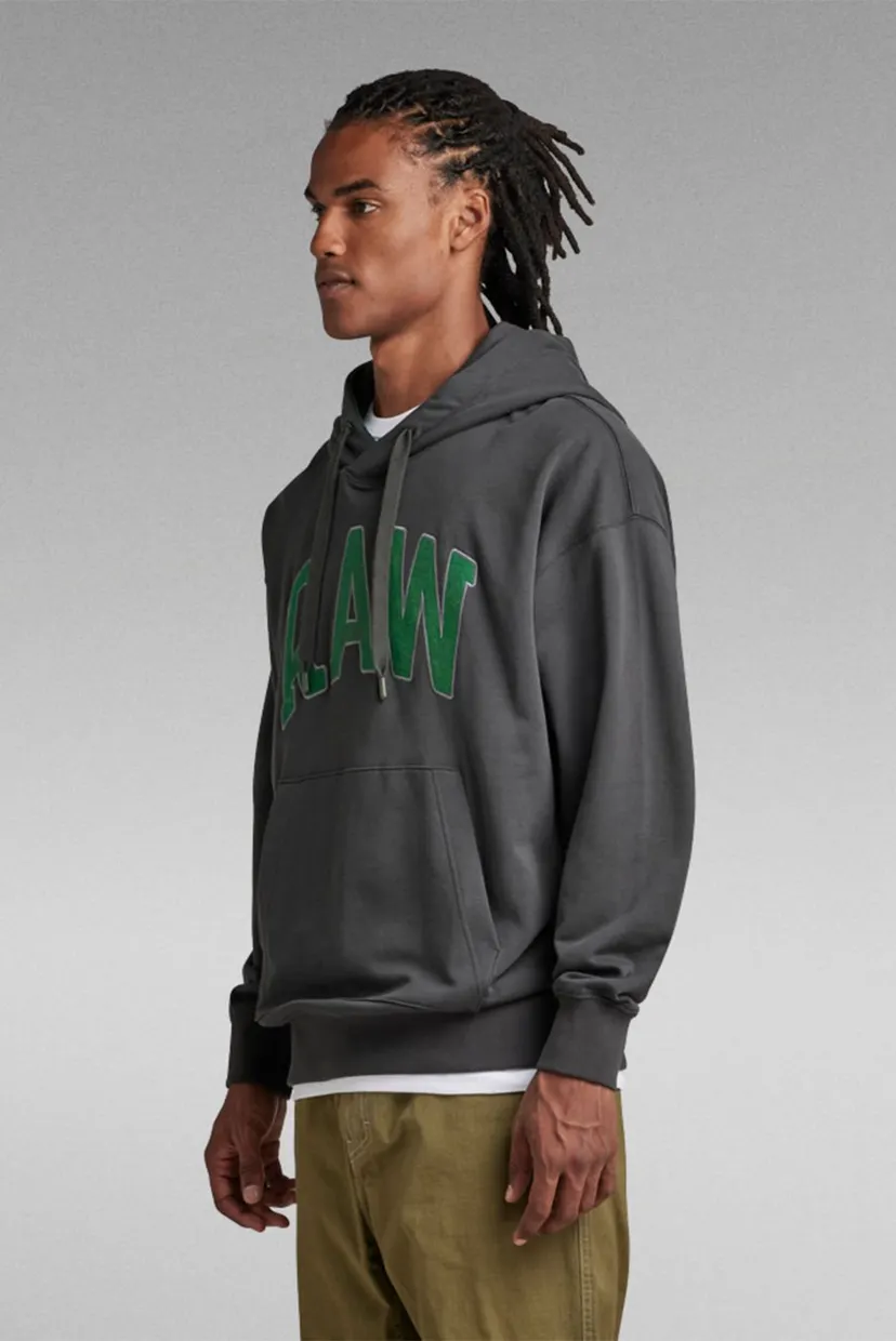 Чоловіче темно-сіре худі RAW University oversized 3