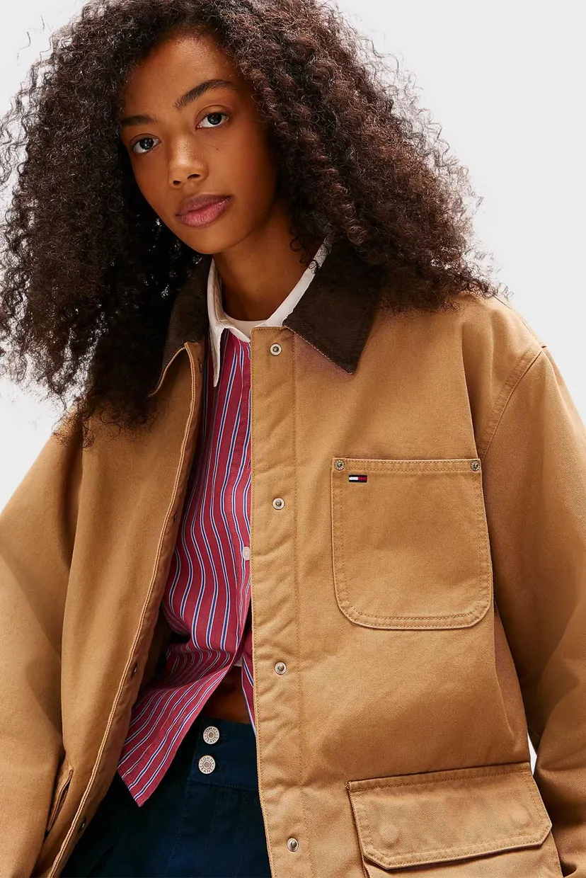 Жіноча коричнева куртка TWILL JACKET 4