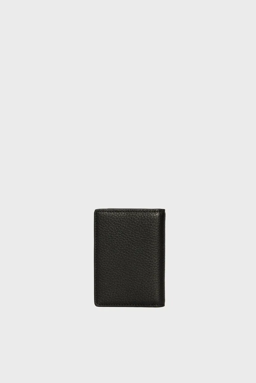 Мужской черный кожаный кошелек TH PREMIUM BIFOLD 4