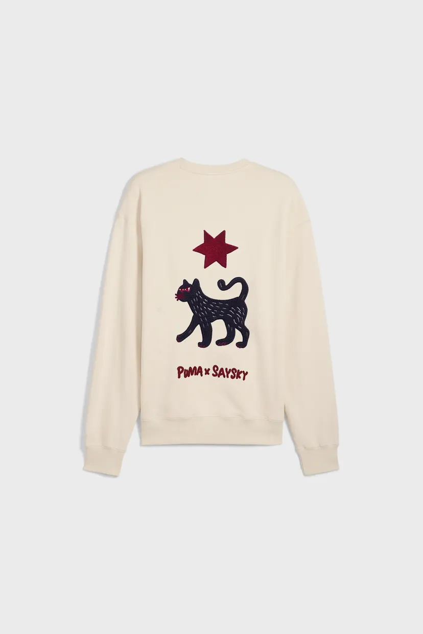 Бежевый свитшот PUMA x SAYSKY Knit Crew Sweatshirt (унисекс) 8