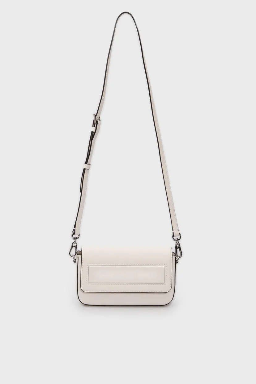 Жіноча біла шкіряна сумка IKON K SM FLAP SHB LEATHER 6