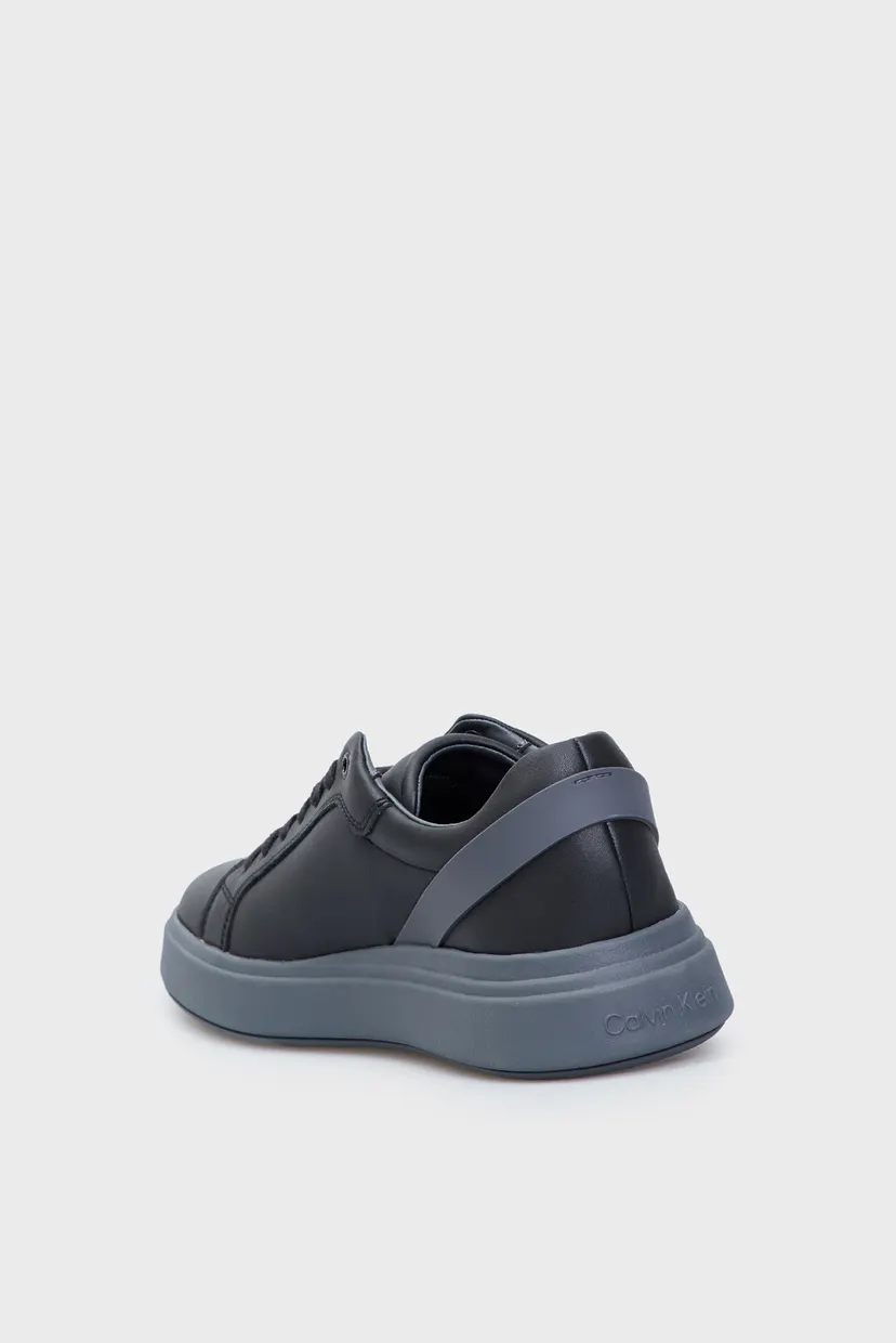 Мужские черные кожаные сникерсы LOW TOP LACE UP W/ STRIPE 5
