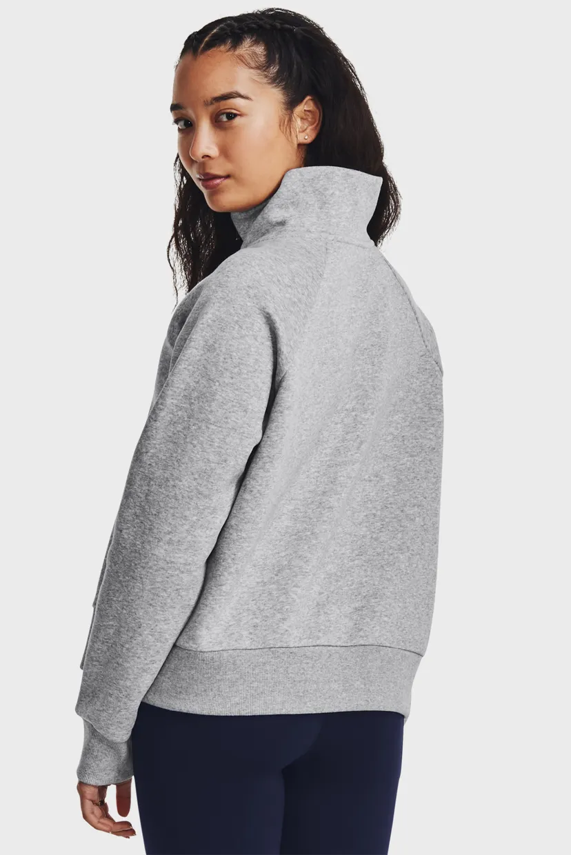 Женская серая спортивная кофта UA Rival Fleece HZ 3