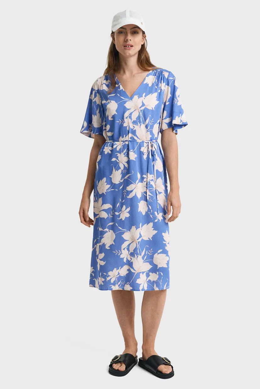 Жіноча синя сукня з візерунком REL FLORAL PRINT SS DRESS 3