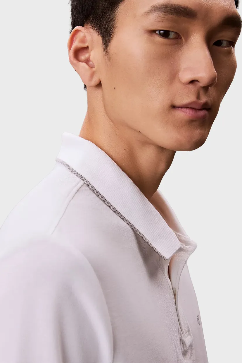 Чоловіче біле поло REFINED 5