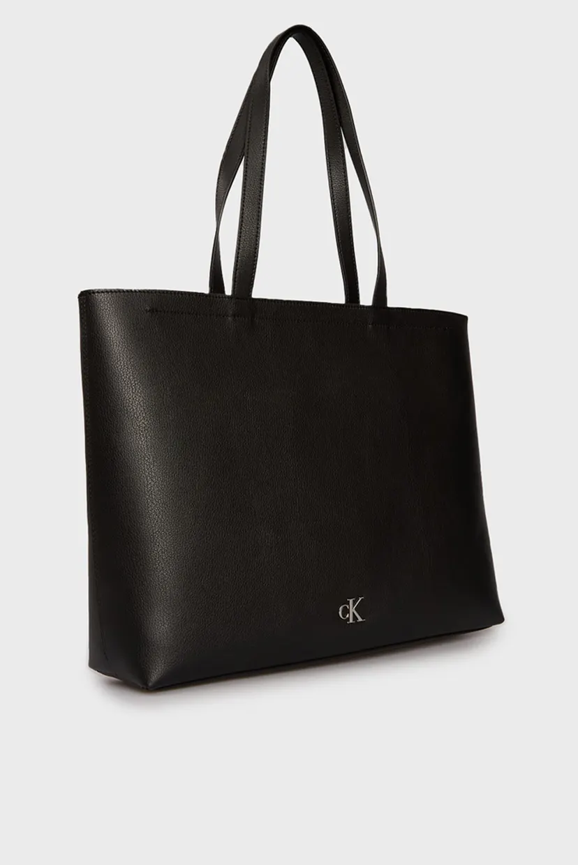 Жіноча чорна сумка MINIMAL MONOGRAM SLIM TOTE34 T 3
