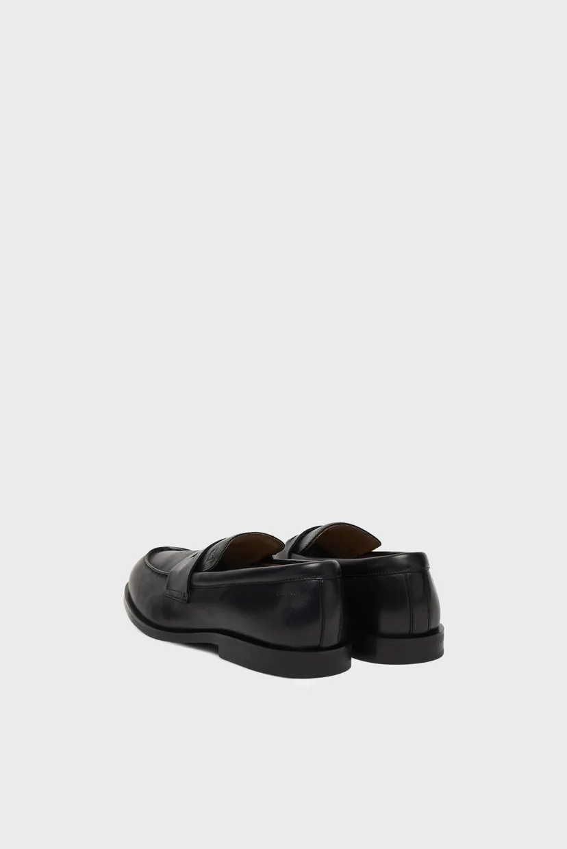 Мужские черные кожаные лоферы ESS RUBBER PENNY LOAFER POL LTH 5