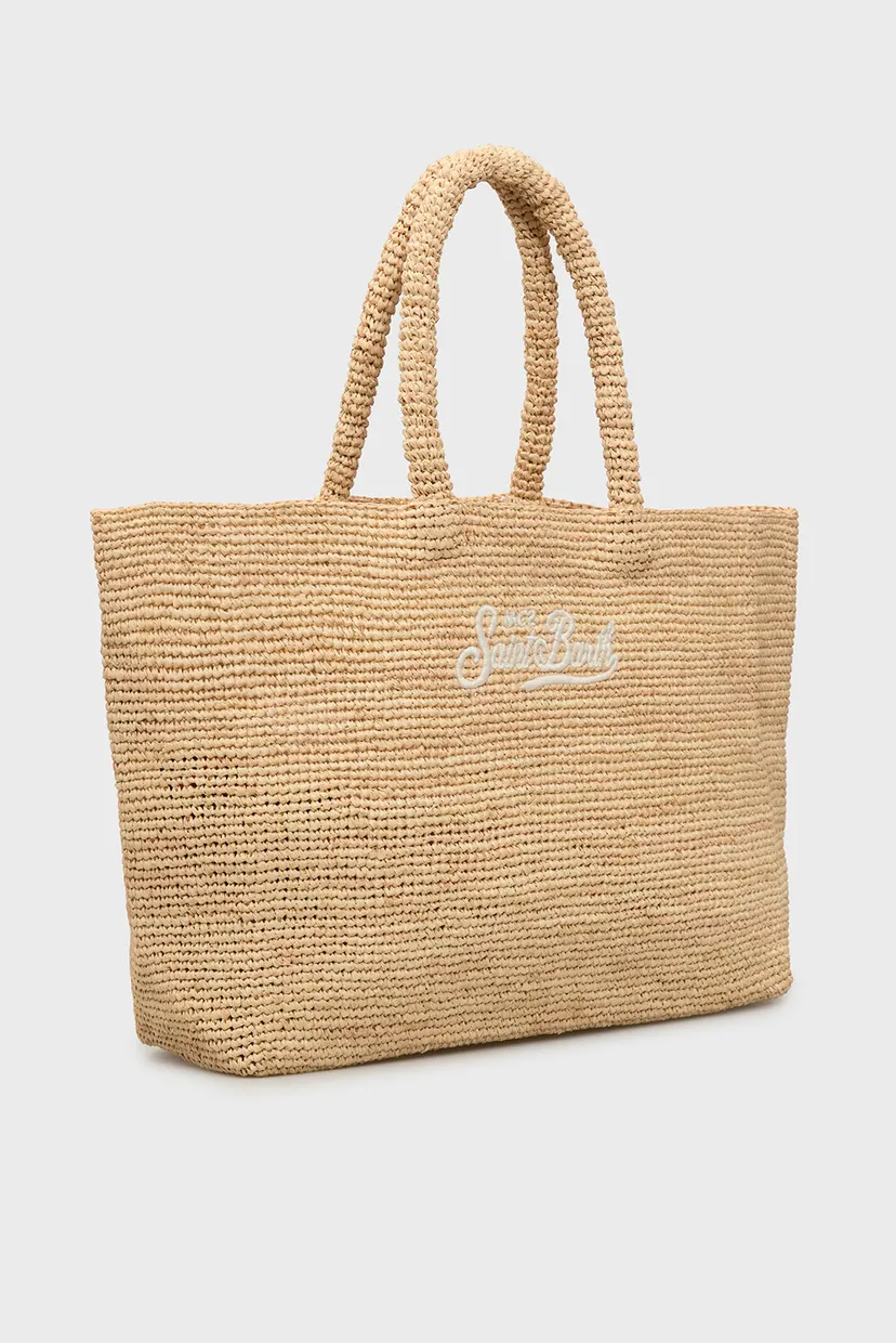 Жіноча бежева сумка RAFFIA BEACH 3