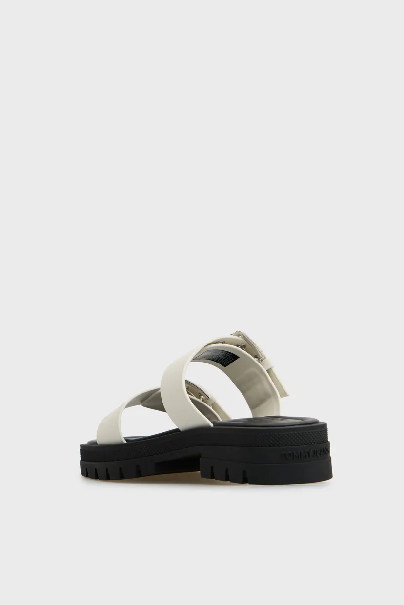 Жіночі білі слайдери BUCKLE STRAPS 5