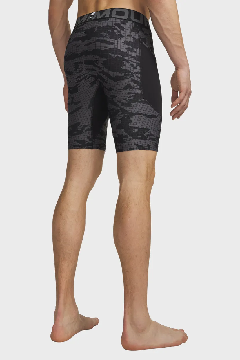Мужские темно-серые велосипедки с узором UA HG Printed Lng Short-BLK 3
