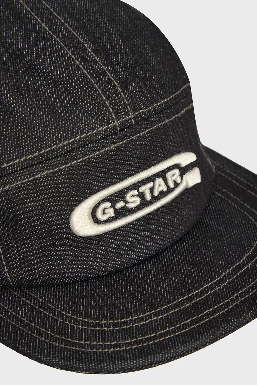 Мужская темно-синяя джинсовая кепка Flat Brim 5 Panel Cap 4