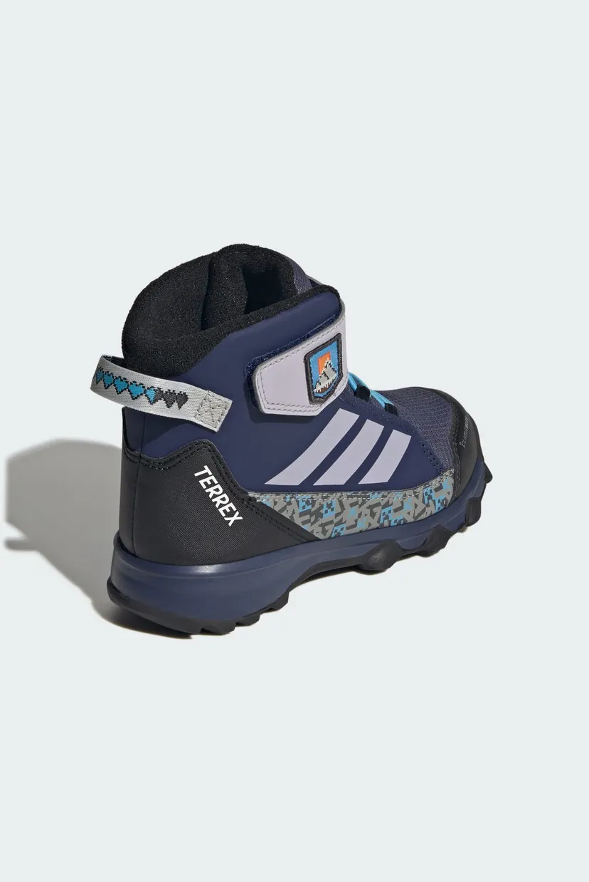 Детские темно-синие ботинки Adidas Minecraft Terrex Snow CF CLIMAWARM Winter Kids 4