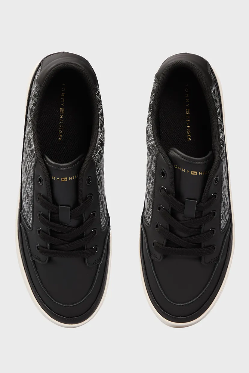 Жіночі чорні шкіряні снікерси VULC LEATHER SNEAKER MONOGRAM 4