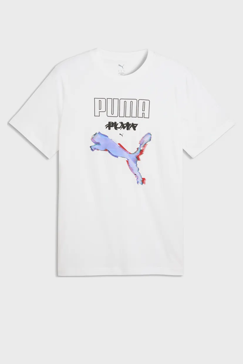 Чоловіча біла футболка Graphics Cyber PUMA Tee Men 4
