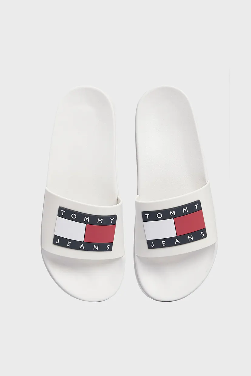 Женские белые слайдеры TJW ELEVATED FLATFORM SLIDE 4