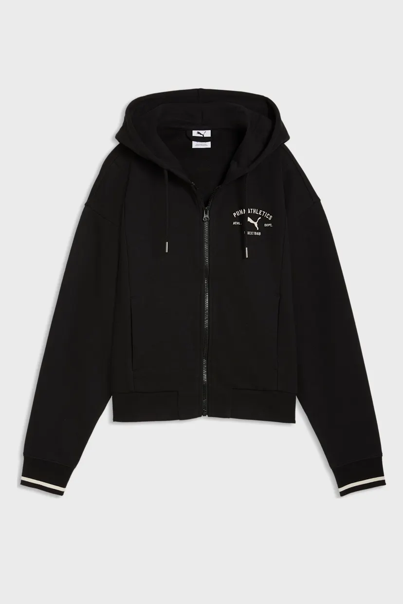 Женское черное худи PUMA Class Full-Zip Hoodie Women 4