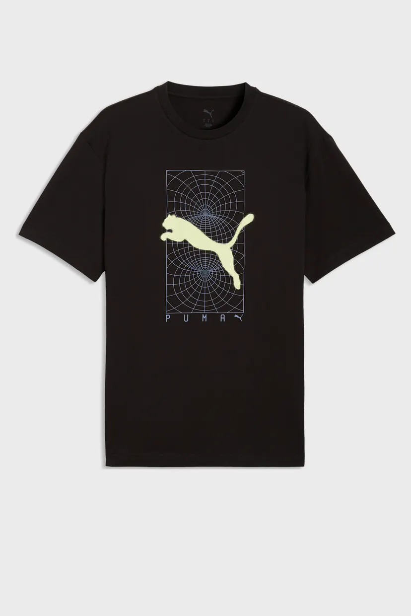 Чоловіча чорна футболка PUMATECH Relaxed Graphic Tee Men 4