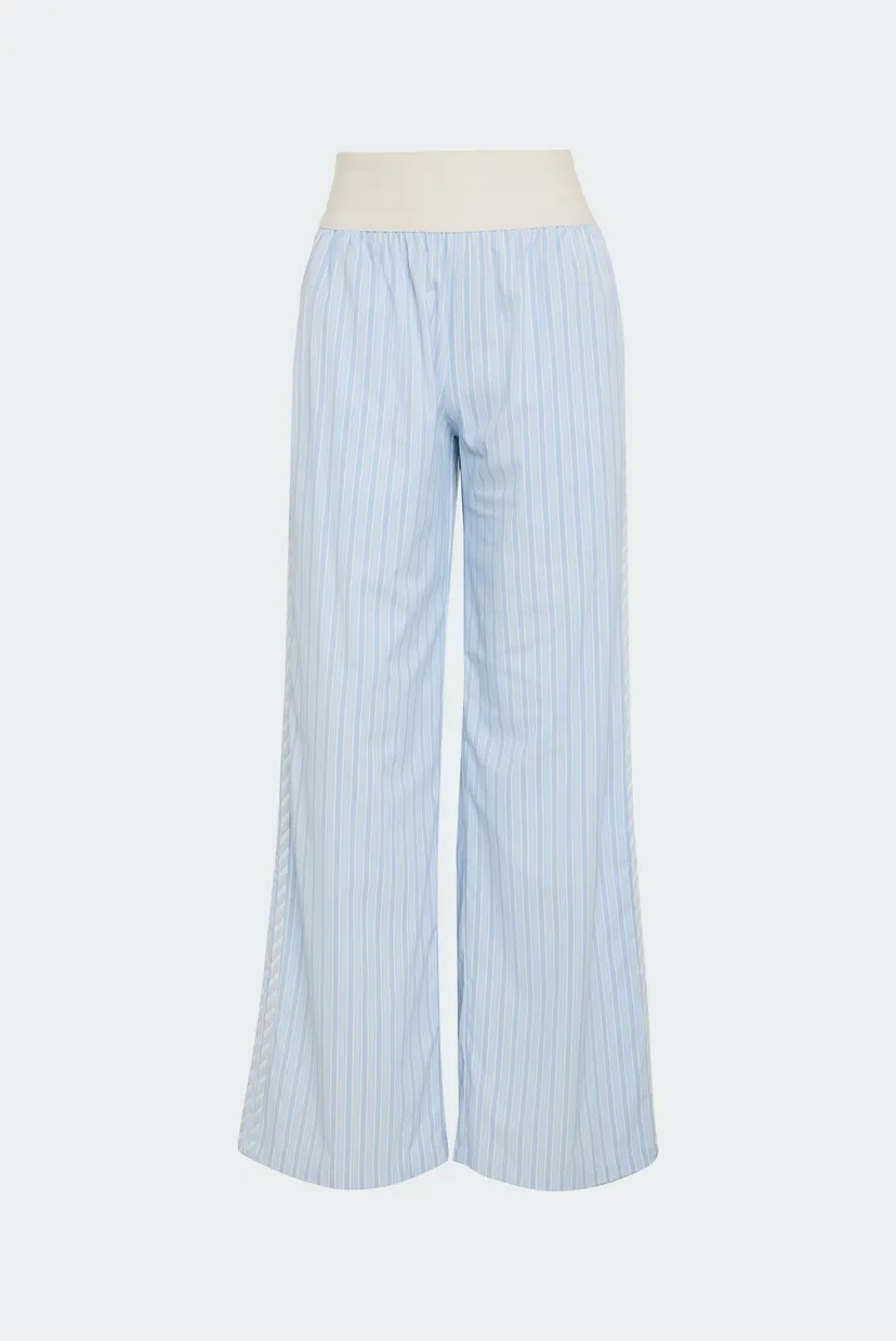 Женские голубые спортивные брюки POPLIN 6