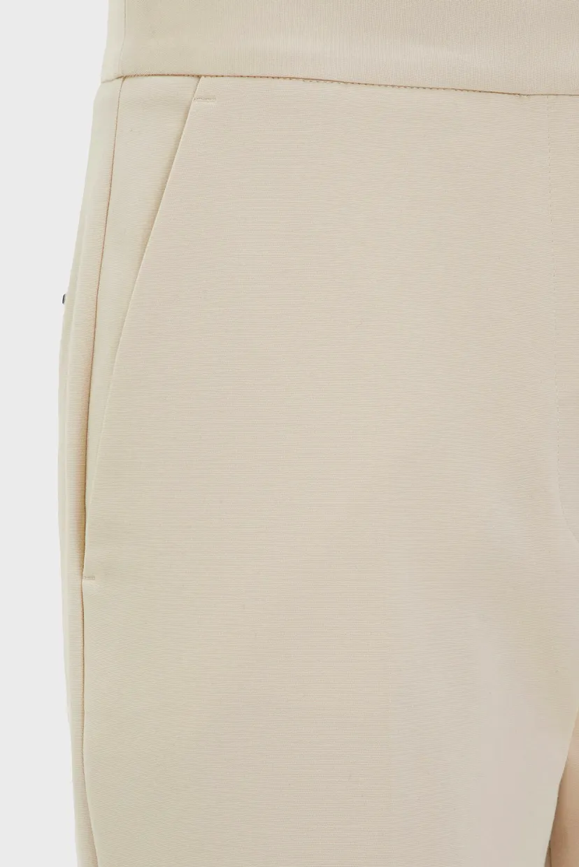 Жіночі бежеві брюки COTTON STRETCH SLIM 5