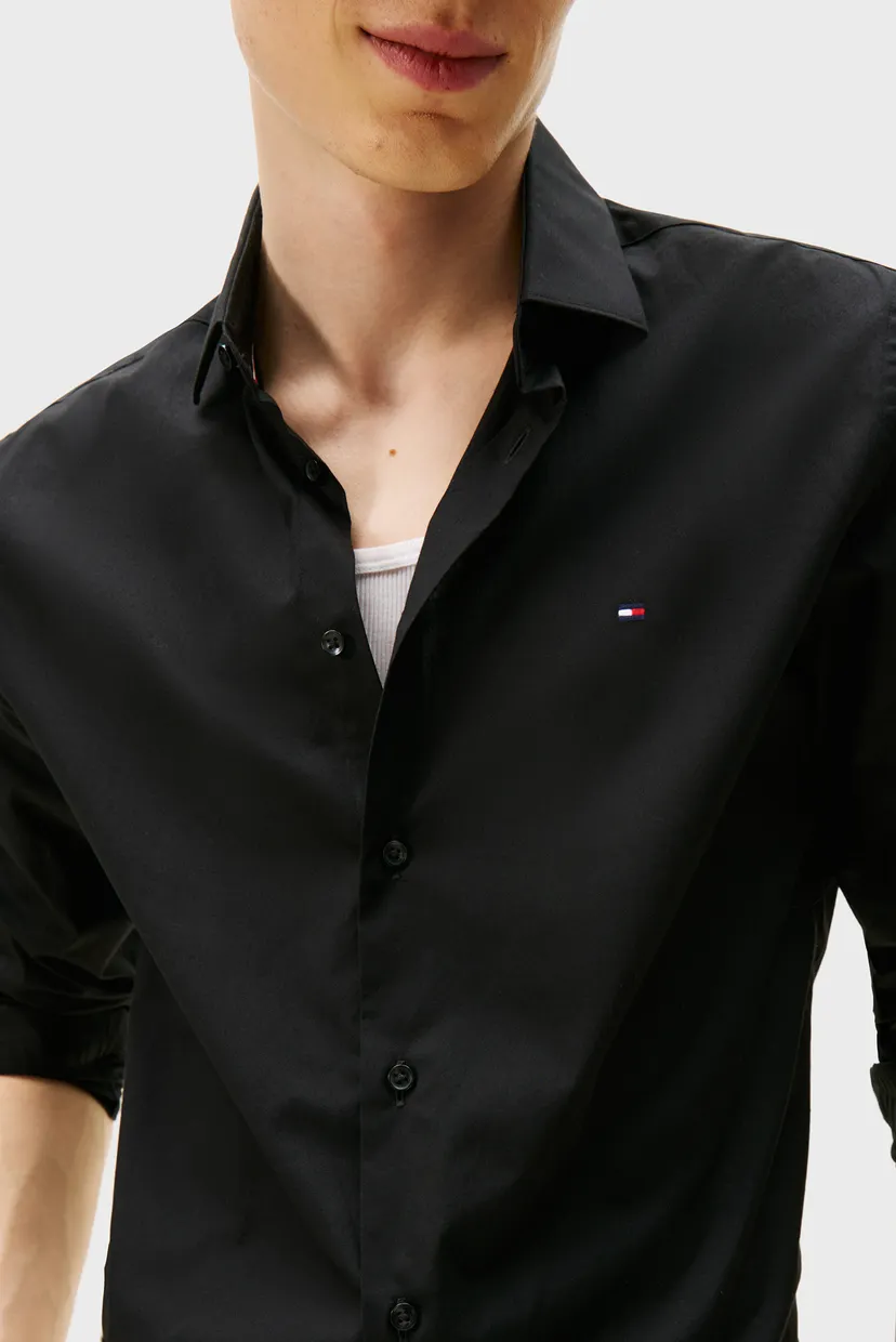 Чоловіча чорна сорочка FLEX POPLIN 4