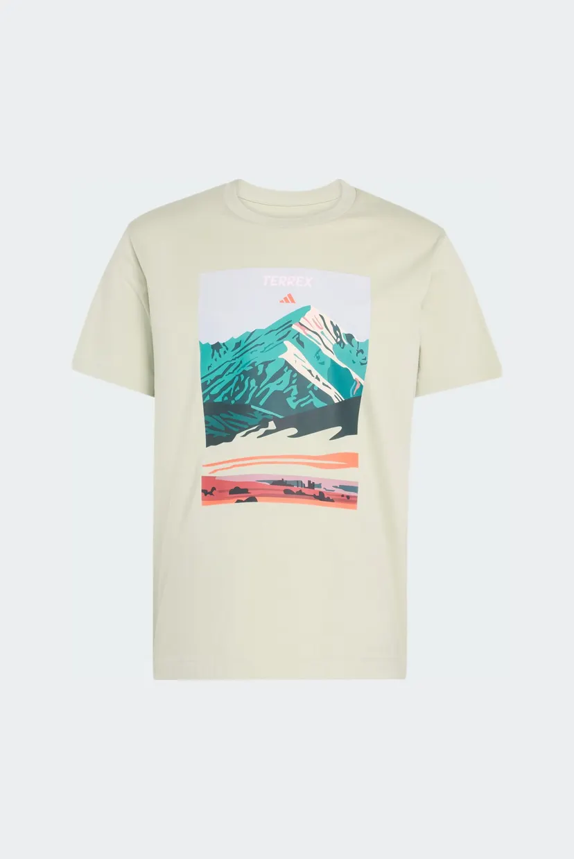Бежевая футболка TERREX MOUNTAIN GRAPHIC (унисекс) 6