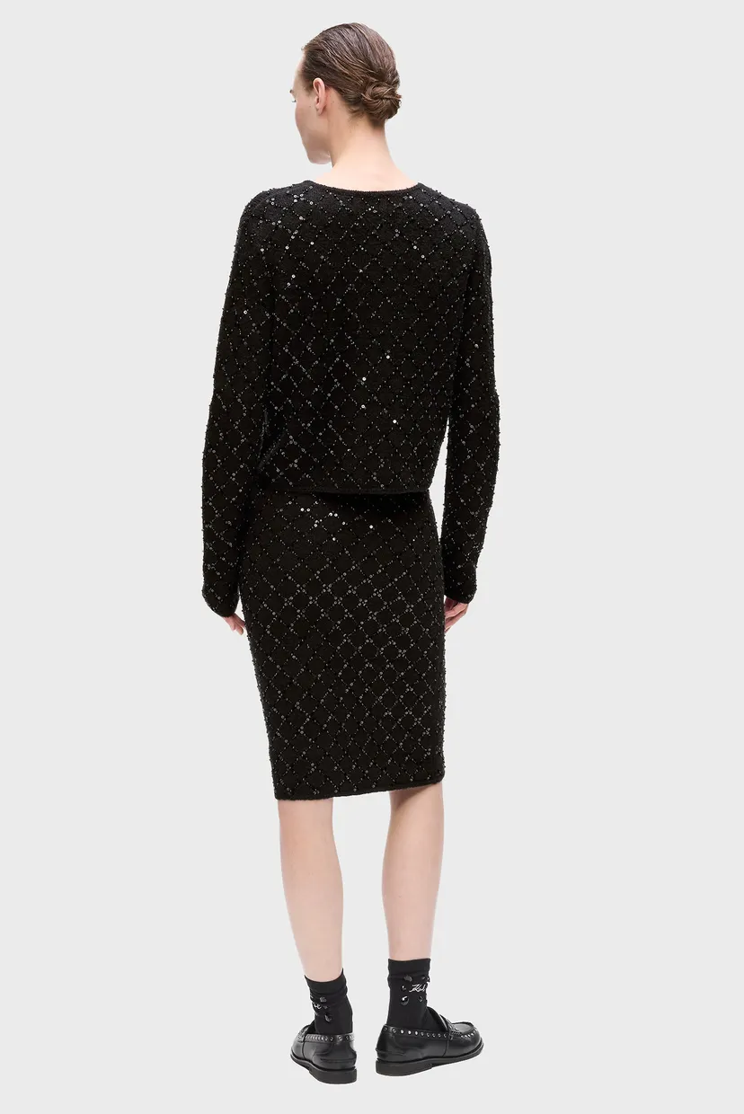 Женский черный кардиган embellished 3