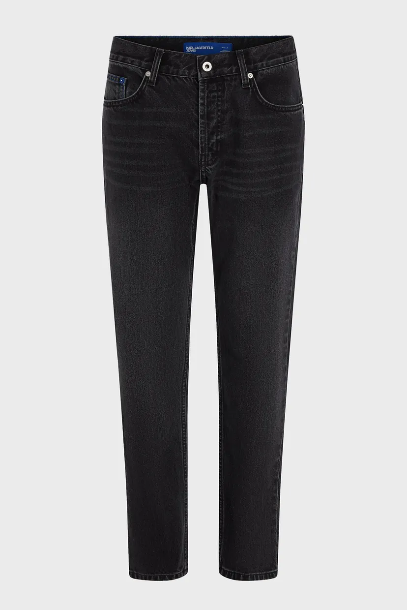 Мужские черные джинсы KLJ TAPERED DENIM 5