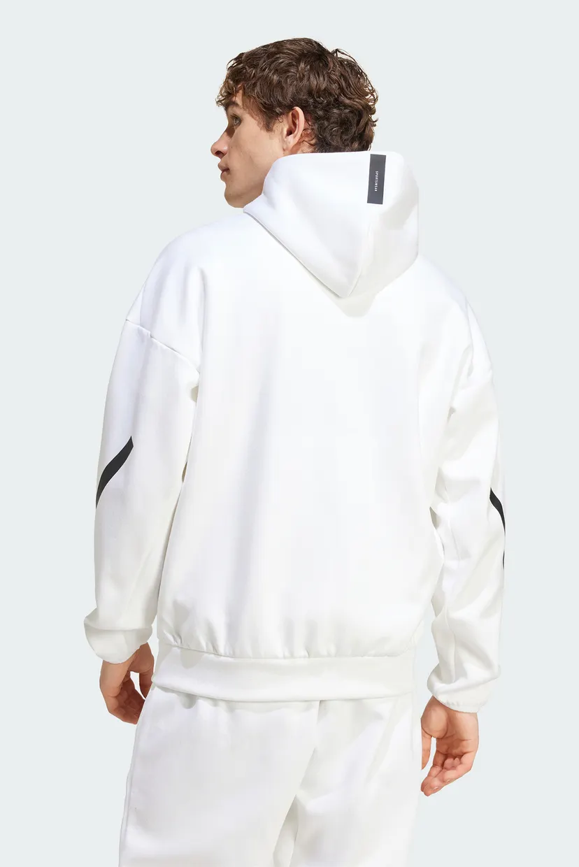 Мужское белое худи New adidas Z.N.E. Full-Zip 3