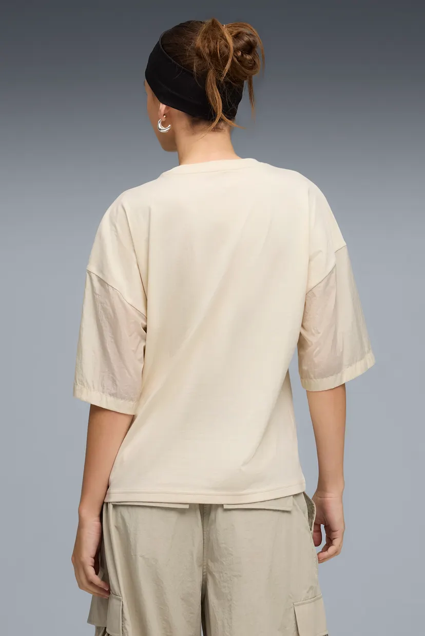 Жіноча бежева футболка HER Oversized Tee Women 3