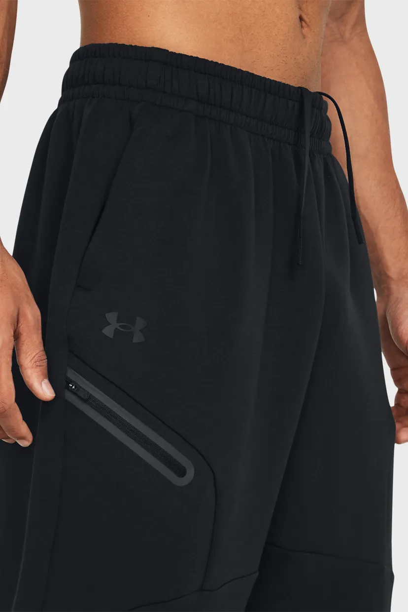 Мужские черные спортивные брюки Unstoppable Flc Baggy Crop 4
