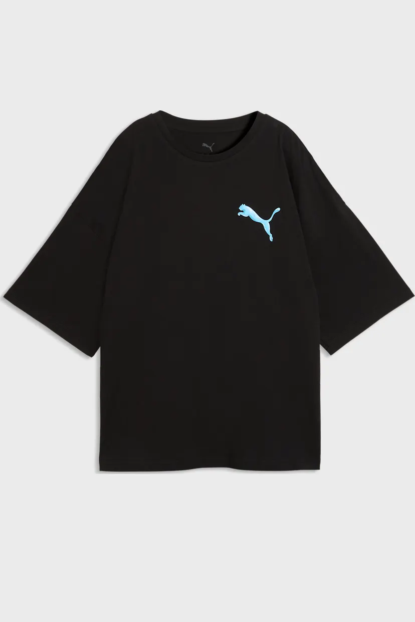 Женская черная футболка Graphic Bubble Oversized Tee Women 4
