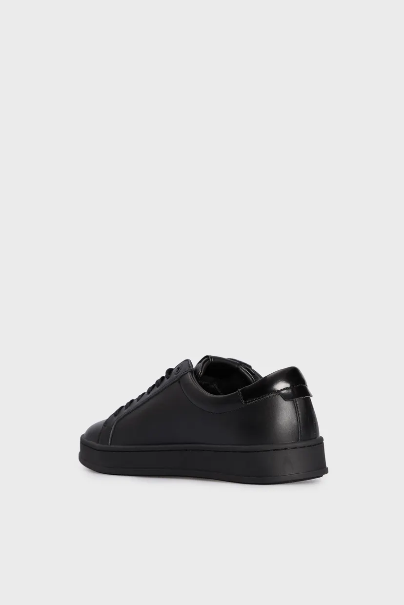 Мужские черные кожаные сникерсы LOW TOP LACE UP 5