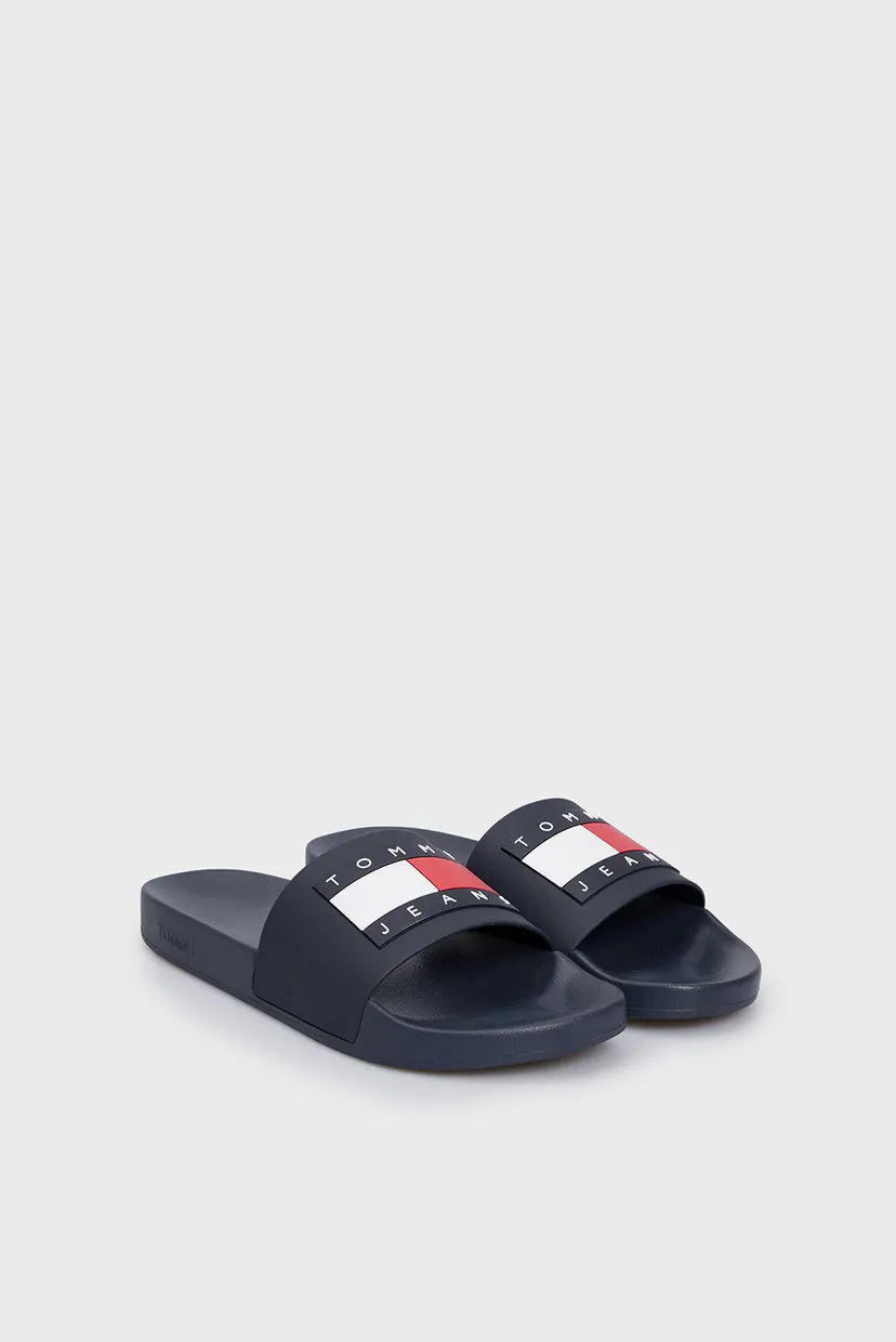 Чоловічі темно-сині слайдери TOMMY JEANS POOL SLIDE ESS 3