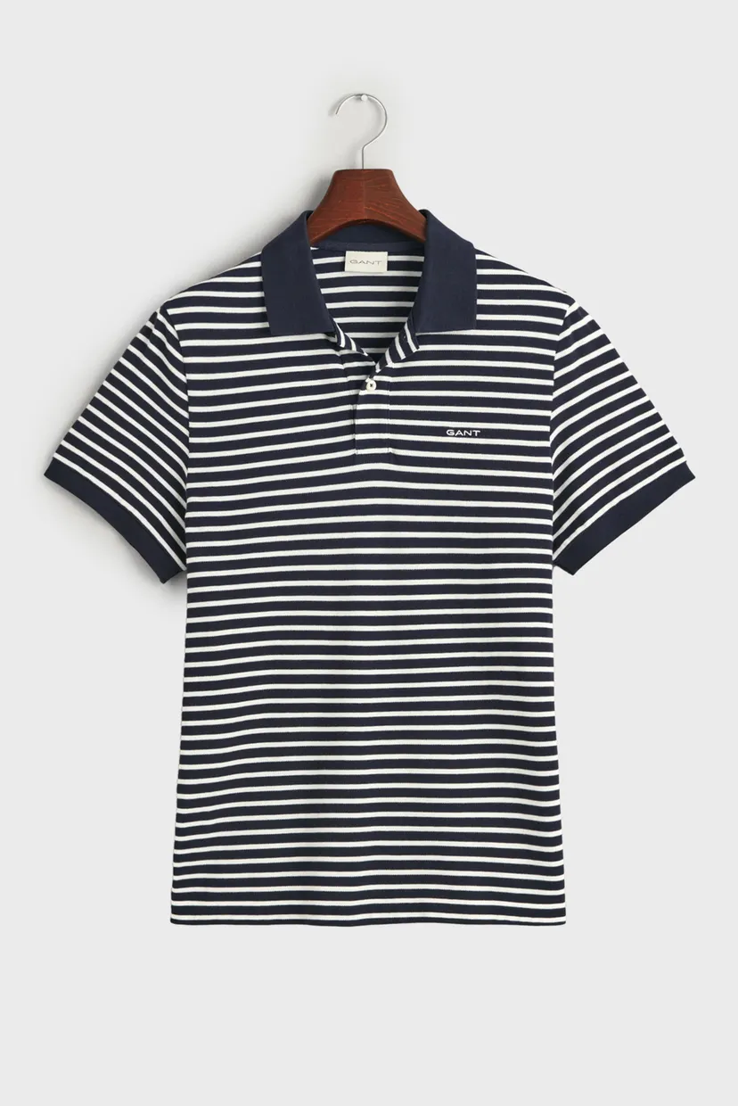 Чоловіче темно-синє поло у смужку STRIPED SS PIQUE POLO 5