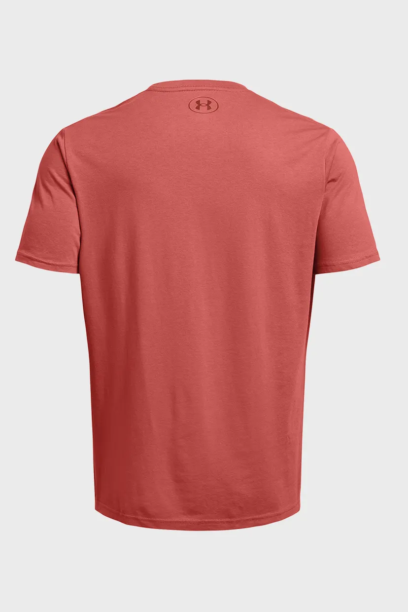 Мужская красная футболка UA Colorblock Wordmark SS 4