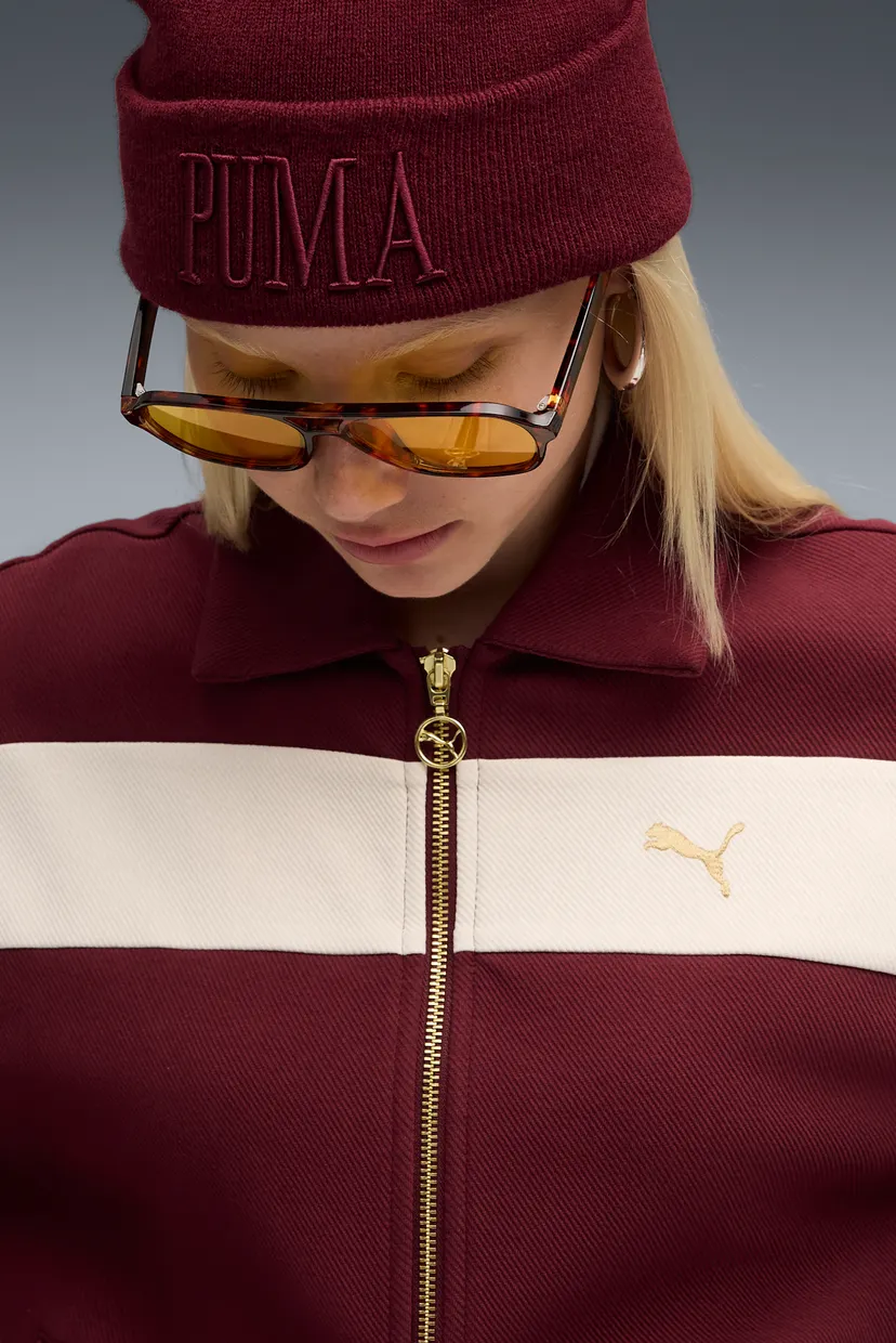 Женская бордовая спортивная кофта T7 Relaxed Track Jacket Women