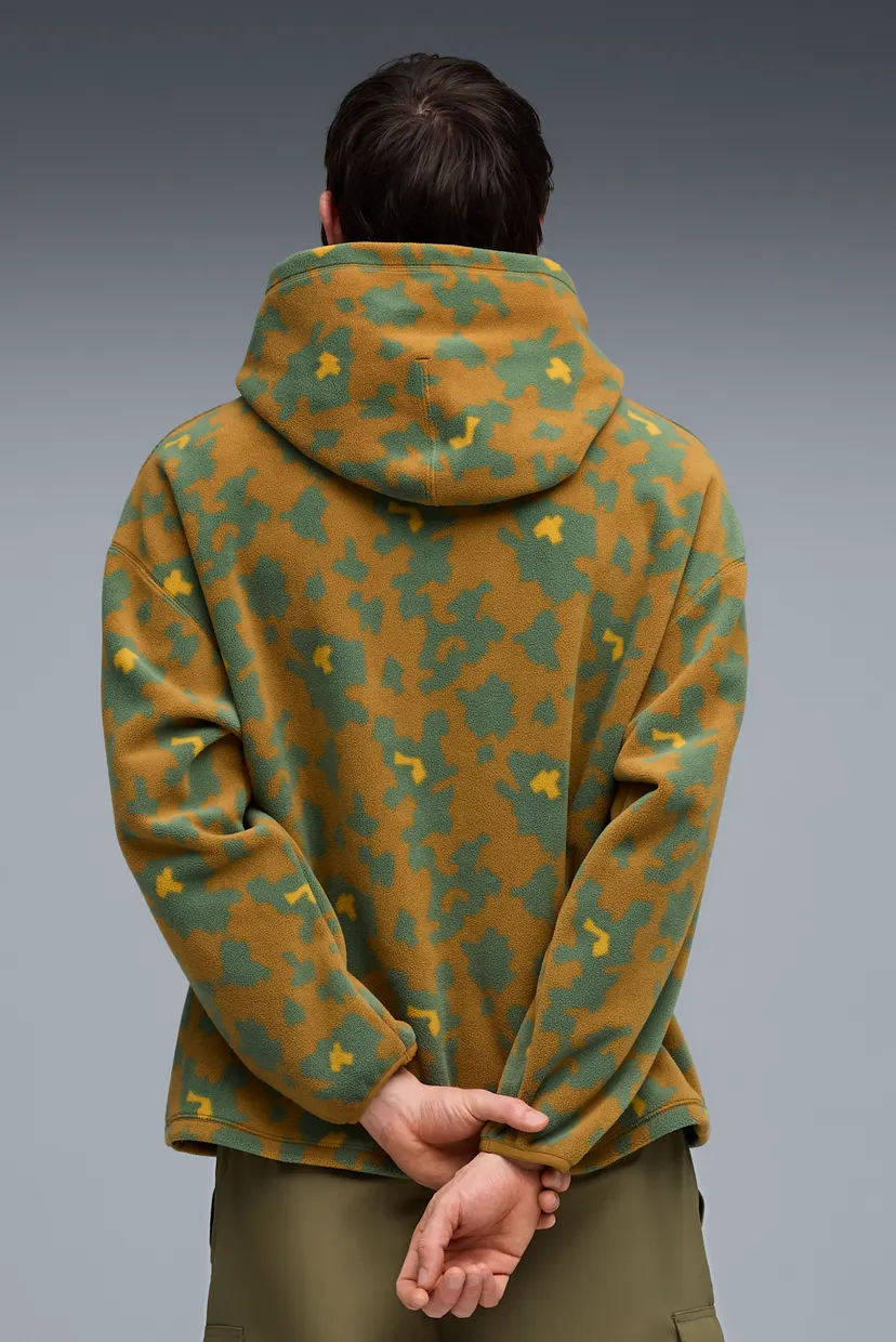 Чоловіче оливкове худі з візерунком Special Items All-Over Print Fleece Hoodie Men 3