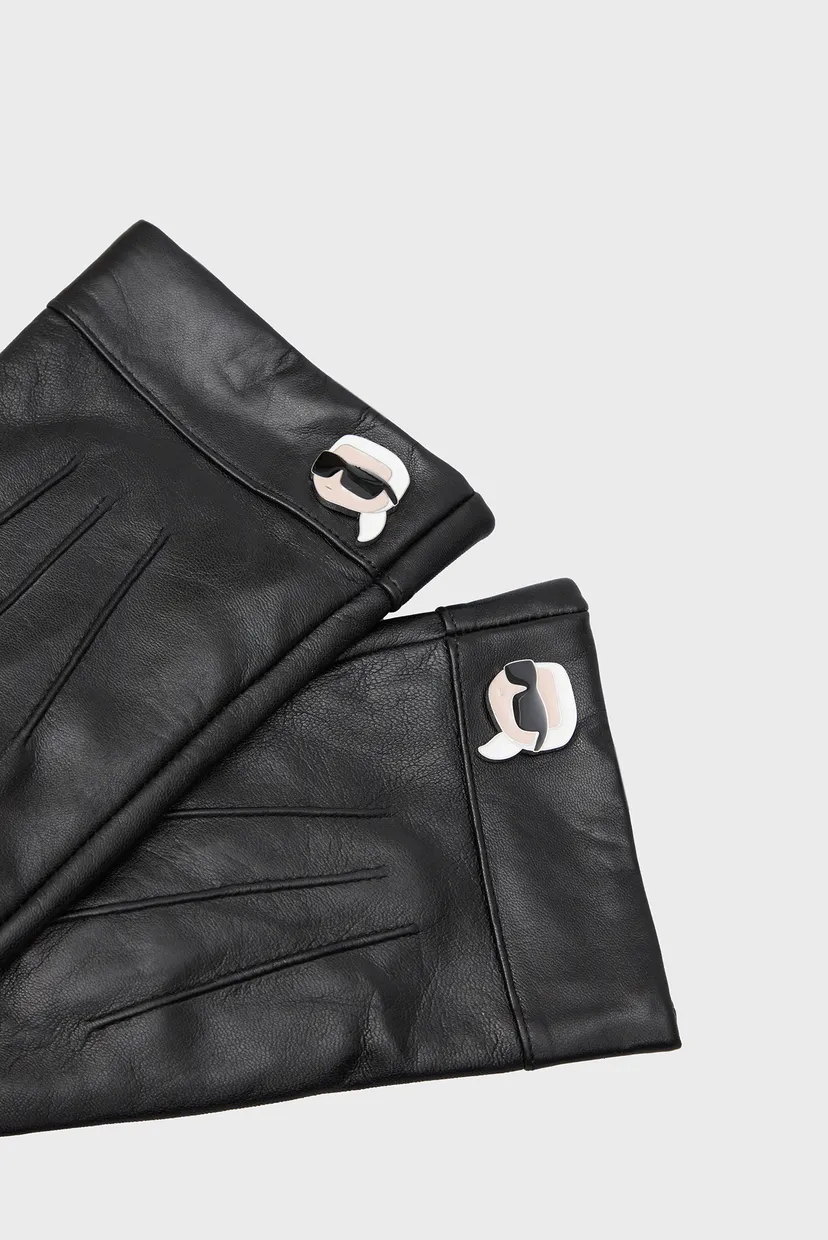 Жіночі чорні шкіряні рукавички K IKONIK 2.0 LEATHER FF GLOVE 3