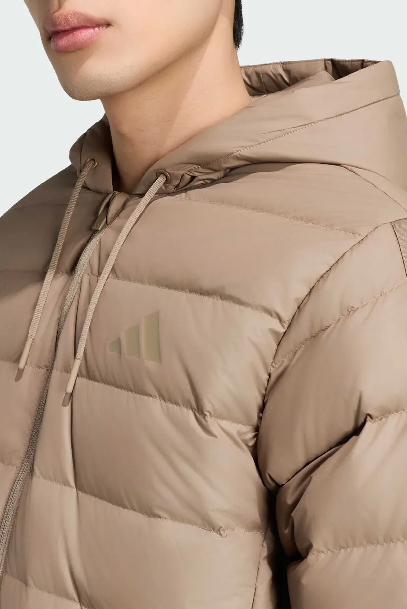 Чоловічий бежевий пуховик Essentials CLIMAWARM 3-Stripes 4