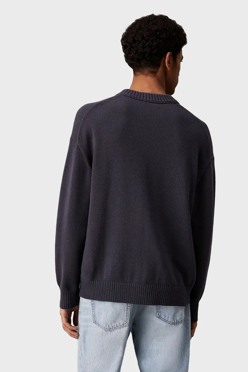 Чоловічий темно-сірий джемпер COTTON WOOL CREW NECK 3