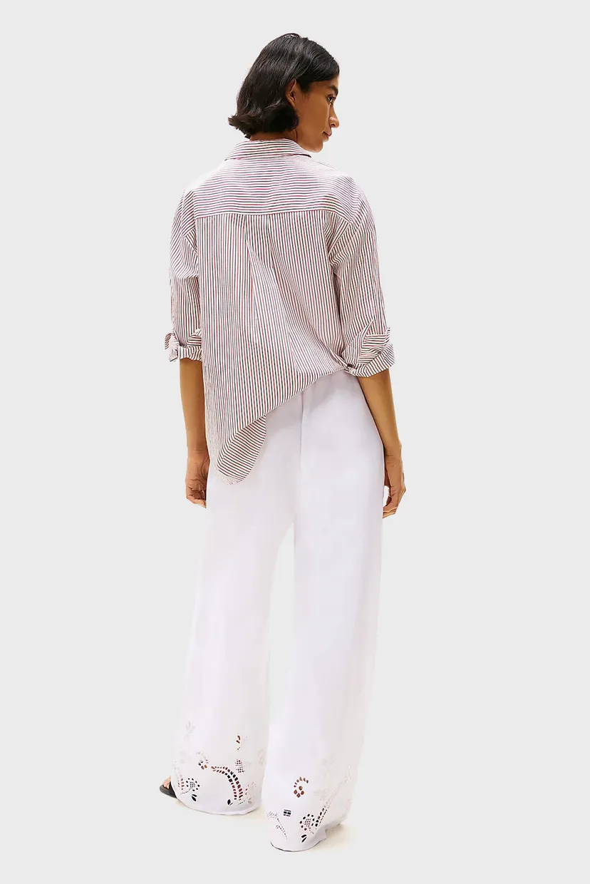 Жіночі білі лляні брюки BRODERIE ANGLAISE 4