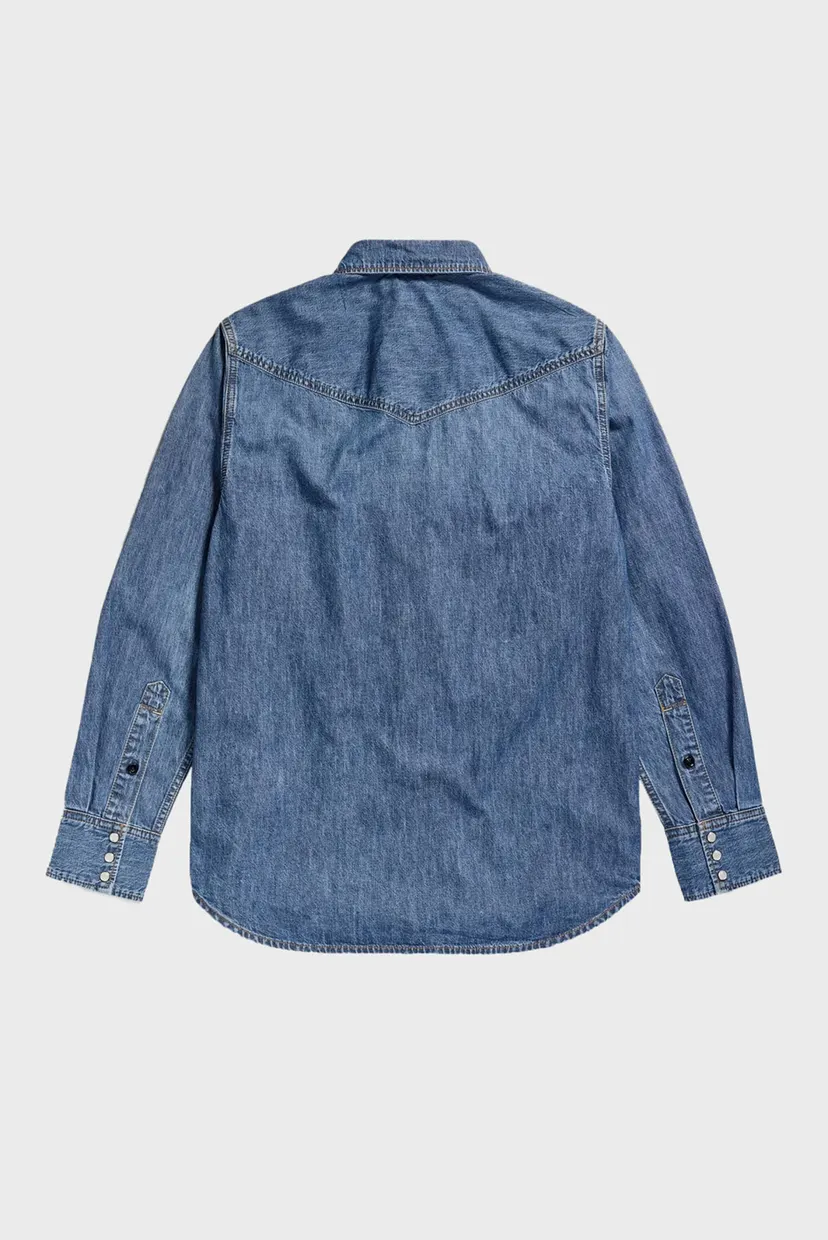 Чоловіча синя джинсова сорочка Dakota regular shirt 5