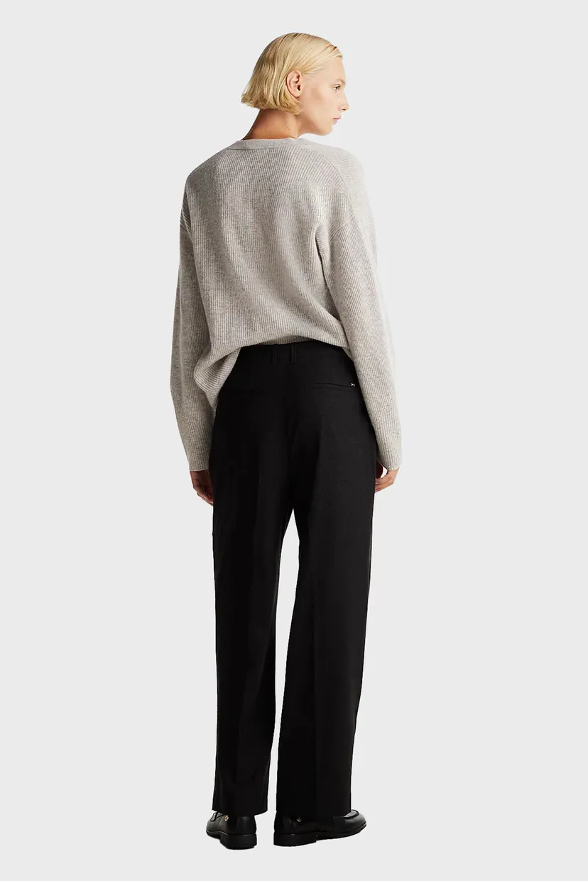 Женские черные шерстяные брюки SOFT WOOL MIX RELAXED STR 3