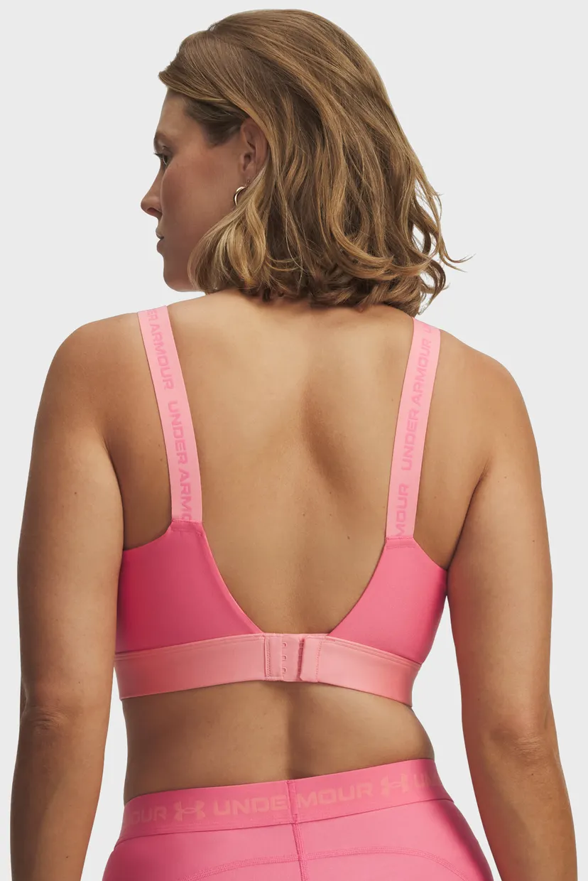 Женский розовый топ UA Infinity High 2.0 Bra 5