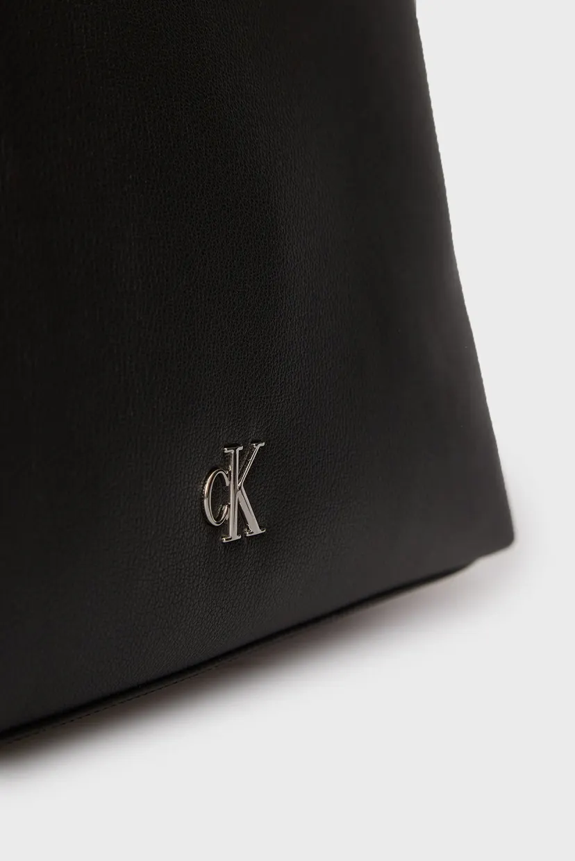 Жіноча чорна сумка MINIMAL MONOGRAM SLIM TOTE34 T 5