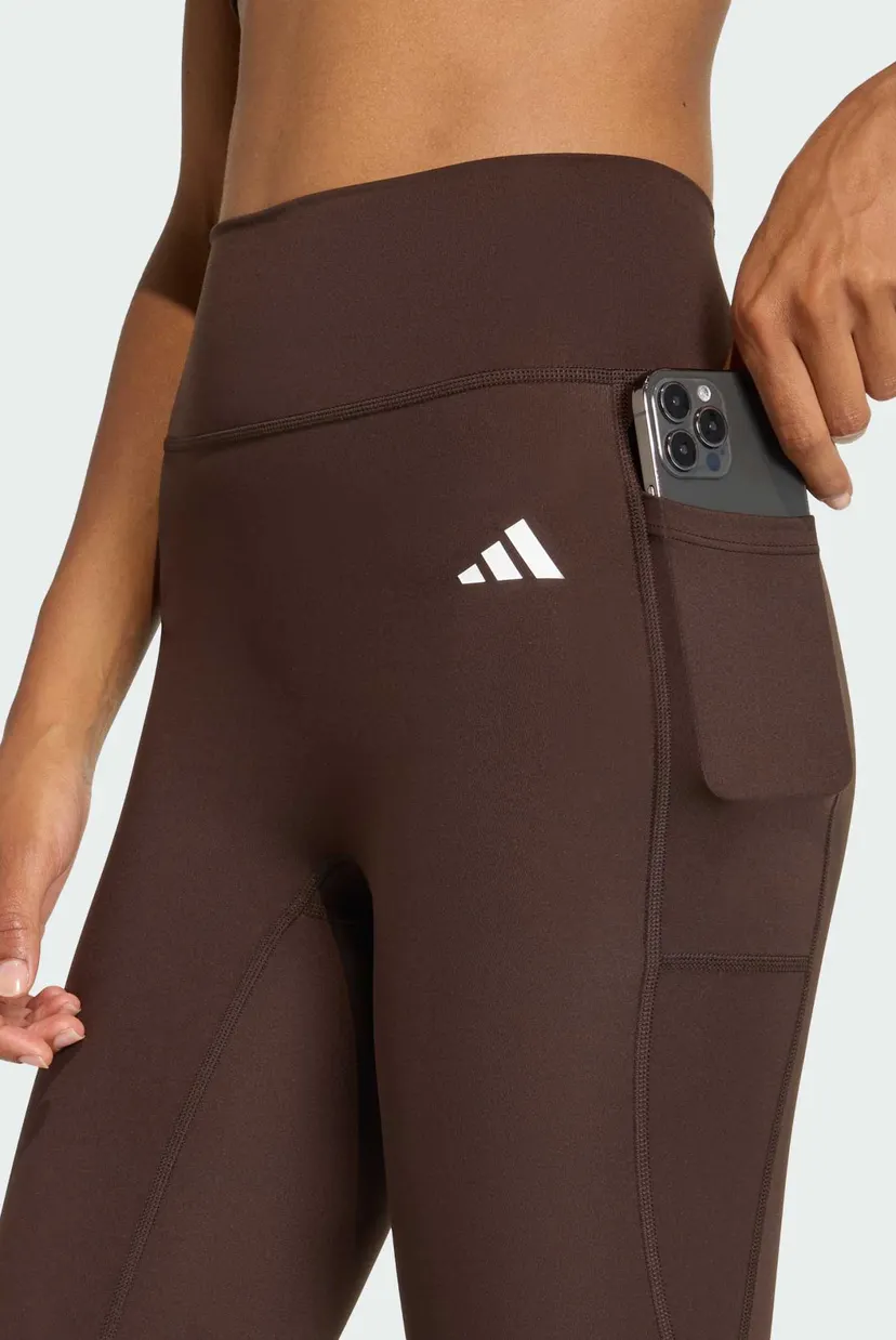 Женские коричневые тайтсы Optime Essentials No Front Rise Seam 7/8 4