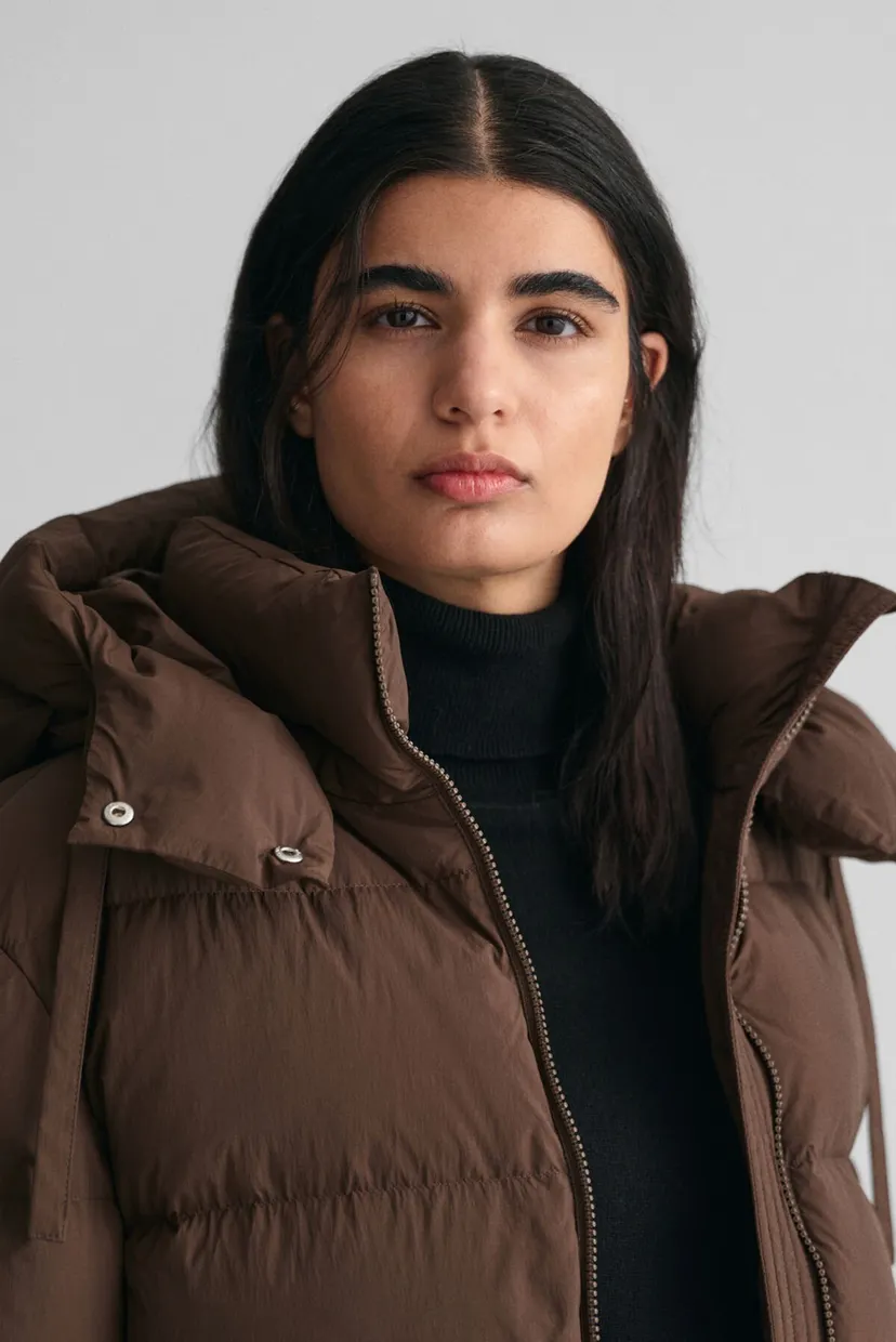 Жіночий коричневий пуховик MID LENGTH DOWN JACKET 4