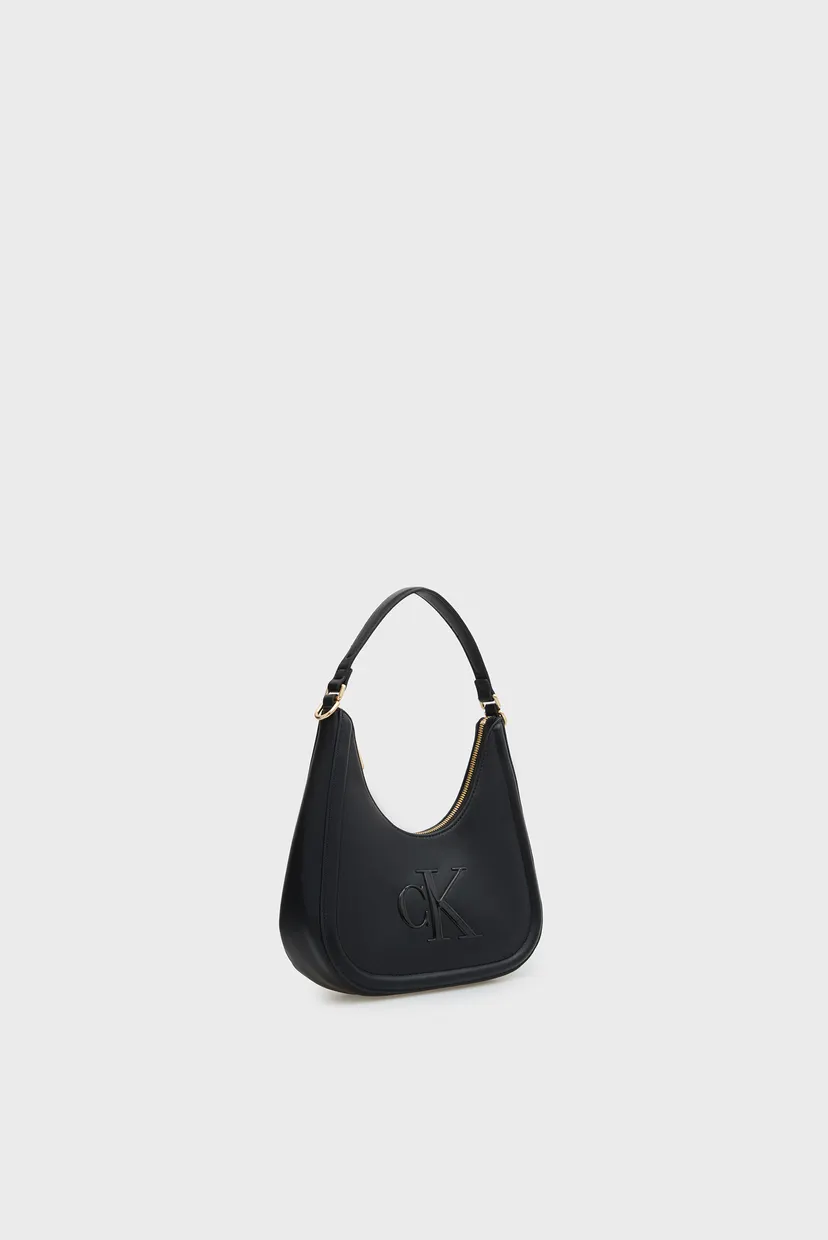 Женская черная сумка BOLD CK SMALL CRESCENT 3
